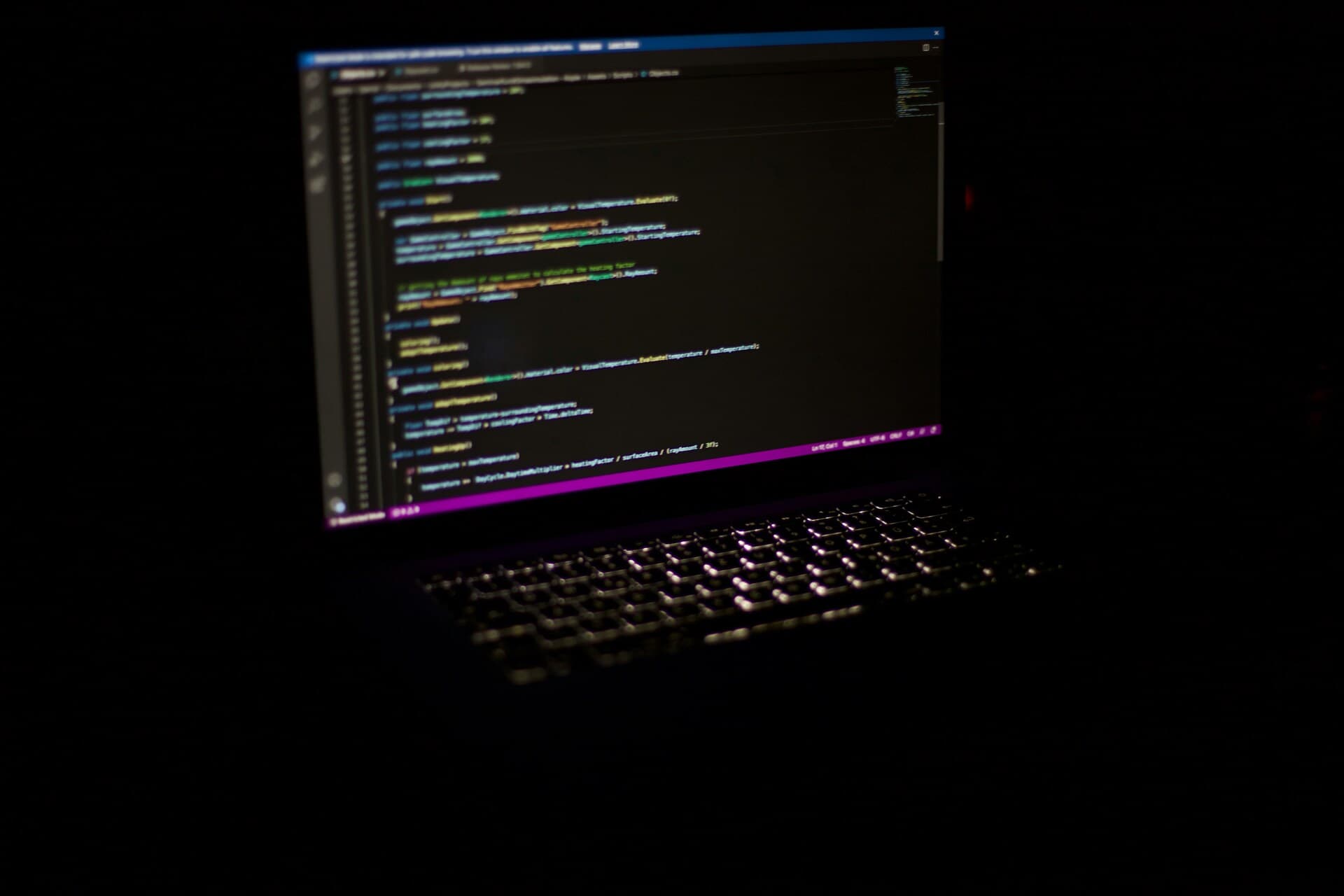 Terminalfönster med kod som representerar skript och verktyg