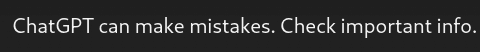 ChatGPT can make mistakes. Check important info.
