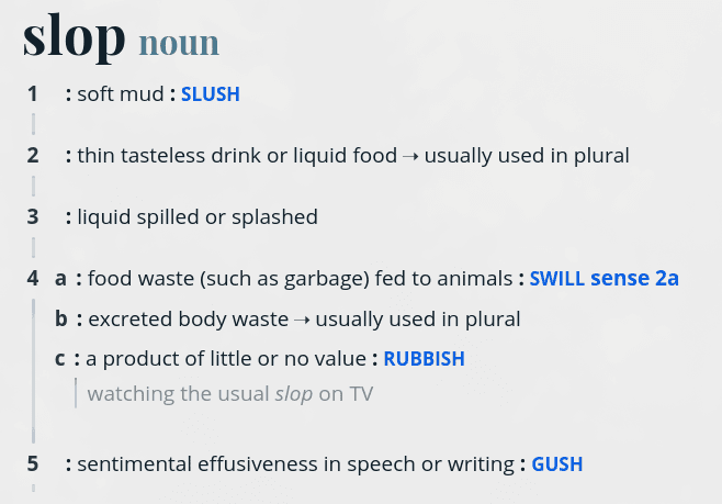 Slop definition